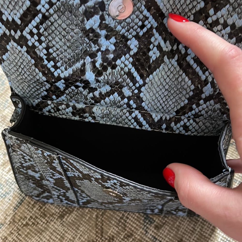 Zara Faux Python Mini Top Handle Purse - Picture 4 of 5
